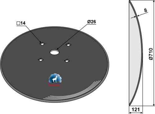 Plain disc Ø710x8 31-0725