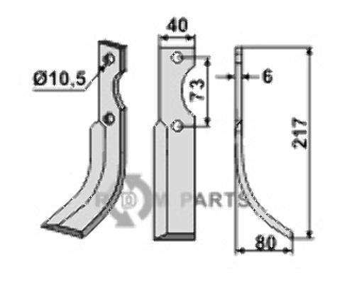 Fräsmesser, rechte Ausführung geeignet für Eurosystem 220015207