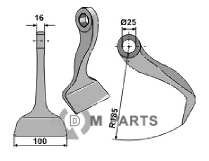 RDM Parts Pruning hammer fitting for Desvoys 4118