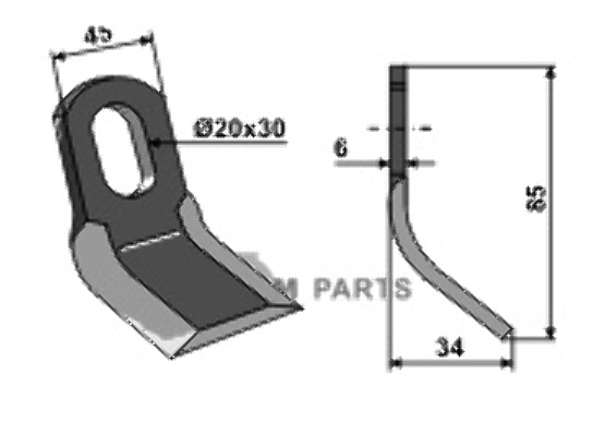 RDM Parts Y-kniv