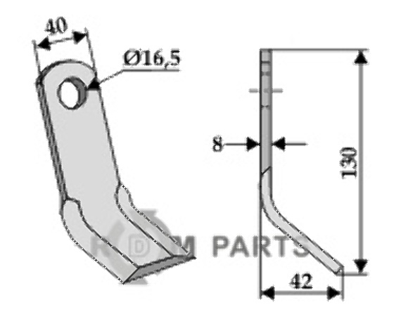 RDM Parts Y-mes passend voor Kuhn 606.0000