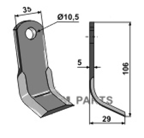 RDM Parts Y-blade fitting for AS E12782