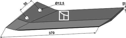 Replacement wings - left fitting for Lemken Kristall 3374537