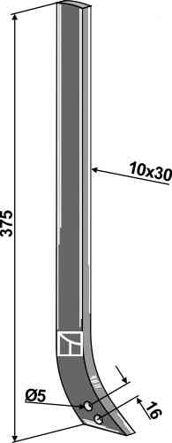 Tine 28° fitting for Einböck 15-107-S