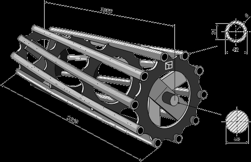 Tubular packer roller 3300