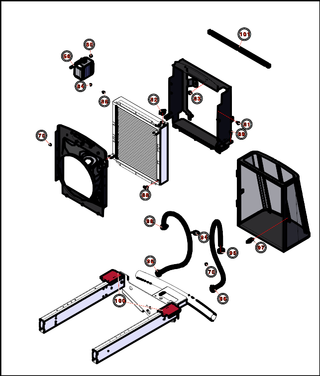 Toro Reelmaster 5510-G Radiator & Cooling System