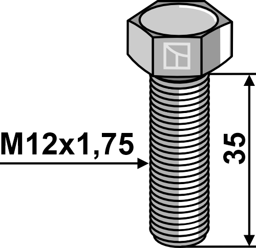 Zeskantmoer m12 zonder moer 123593310