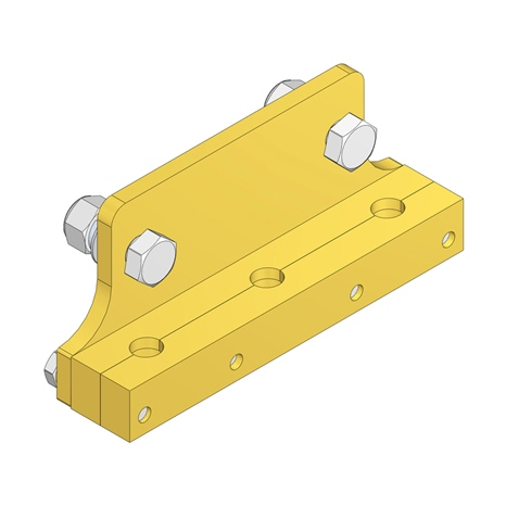 Tine holder - 3 tine 3/4 mt