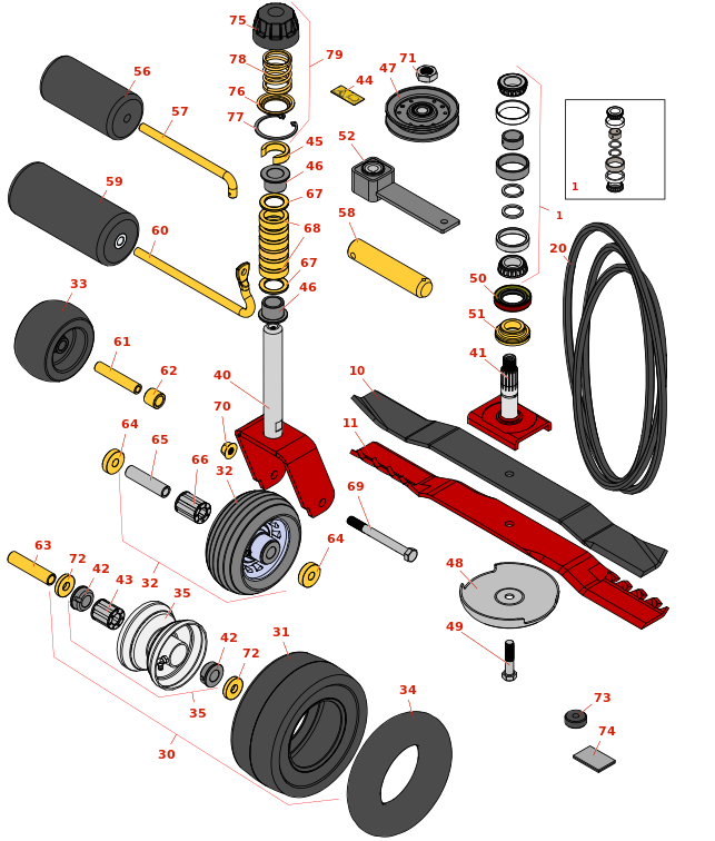 Toro Groundsmaster 224 72in Rotary Deck - Model 30553