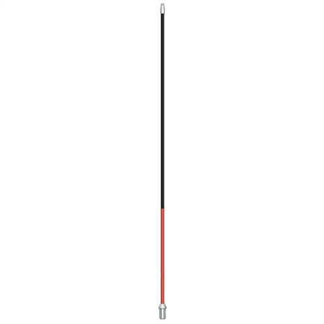 Flagsticks with bottom stripe 1/2" x 7' - set/9 black with red