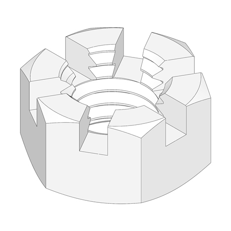 Nut - slotted hex hd Nut - slotted hex hd