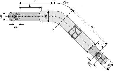 Curved double pins