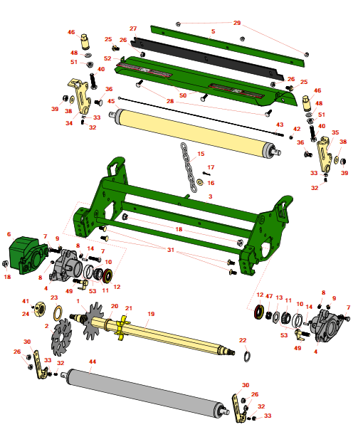 John Deere 7500 Reel Mower Verti-Cut Unit - Serial up to 020000