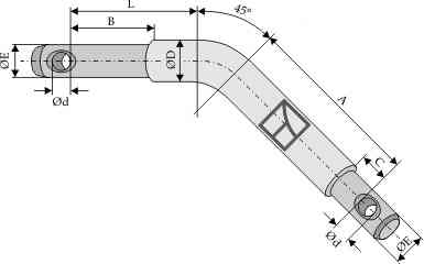 Curved double pins