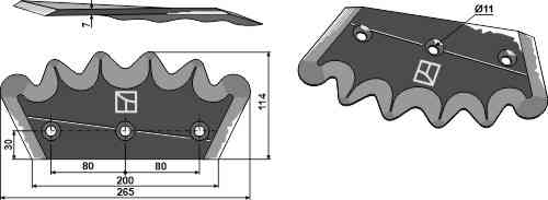 Food mixer knives, right Food mixer knives, right