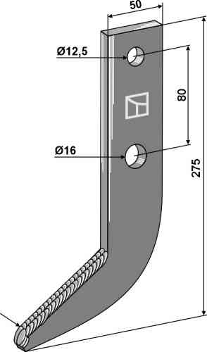 Row cutter hook fitting for AVR 350402