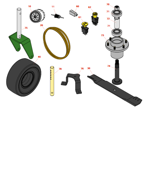 John Deere WG36A Commercial Walk-Behind Mower Rotary Mower