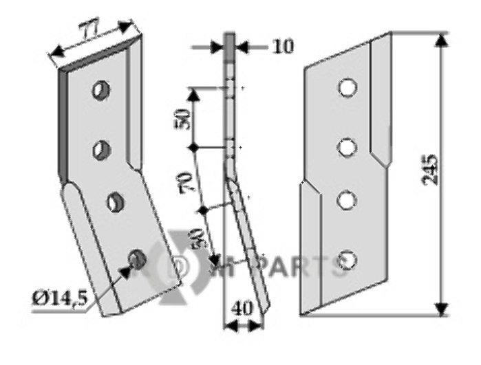 RDM Parts Mes voor grachtenfrees