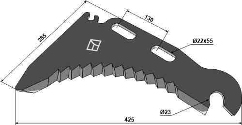 Silage knive fitting for Mengele 01.120.825 / 01.124.095