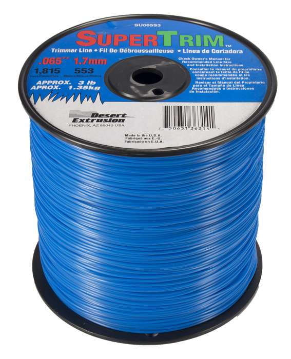 Trimmer line supertrim™ round blue 3 lb .065" / 1.7mm