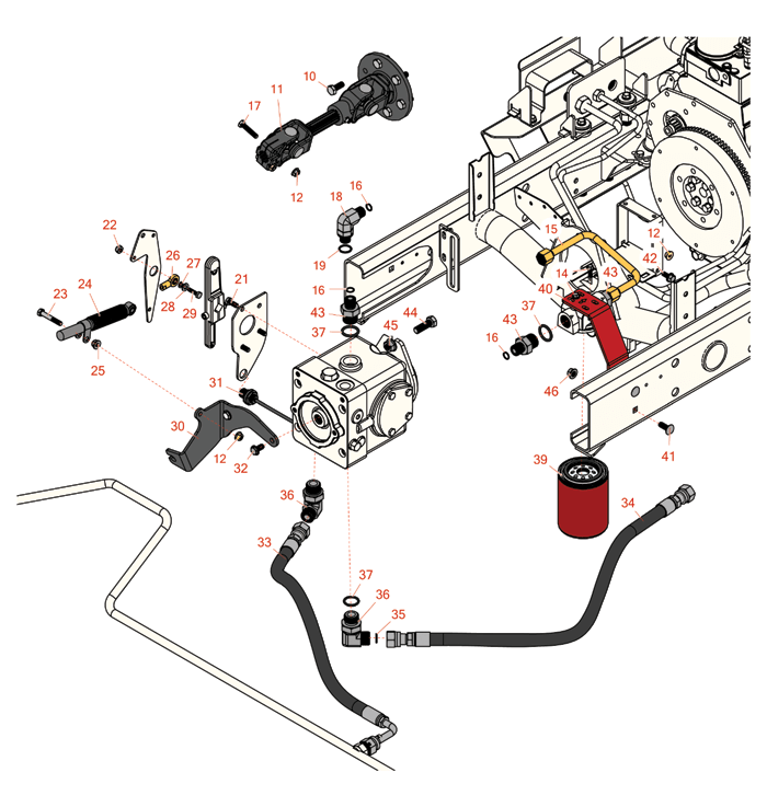 Antriebswellen- und Pumpenteile passend für Ihren Toro Groundsmaster 4300-D