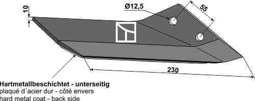 Replacement wing - right fitting for Lemken Karat 3374462