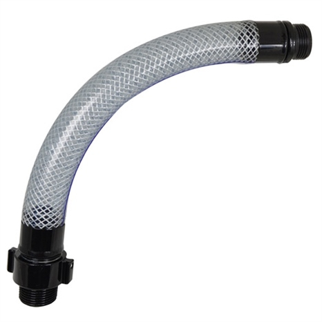 Quick coupler key hose adapter - 2 male ends - 1" npt f w/hose