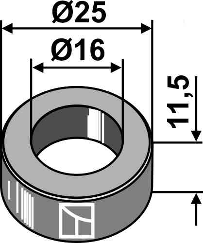 Bøsning Ø25 63-roe-92