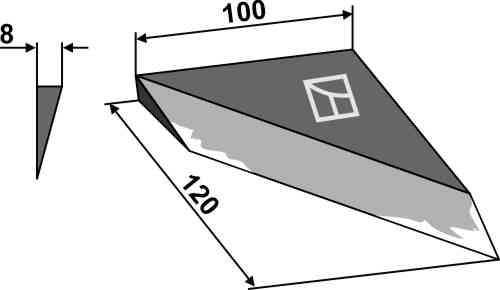 Left-side corner knife fitting for Alö 11261333