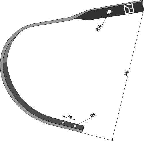 Stiel 25x8 geeignet für Kverneland RF2567000
