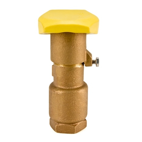 Rain bird brass quick coupling valve 2-piece body - 1" w/ yellow rubber cover