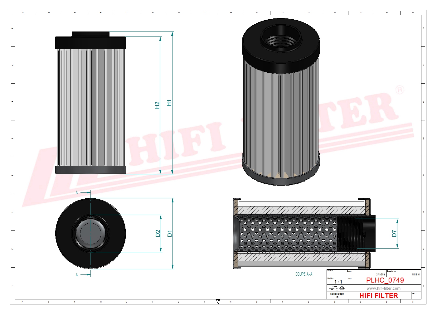 Hydraulic filter passend voor artec 306513000040