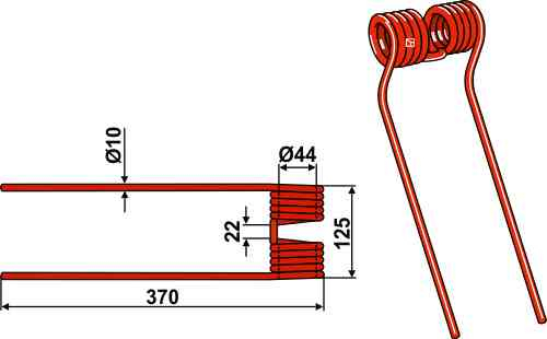 Hay tine fitting for Claas 956815.1