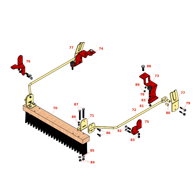 Toro Greensmaster 2000 Out-Front Brush - Model 04119
