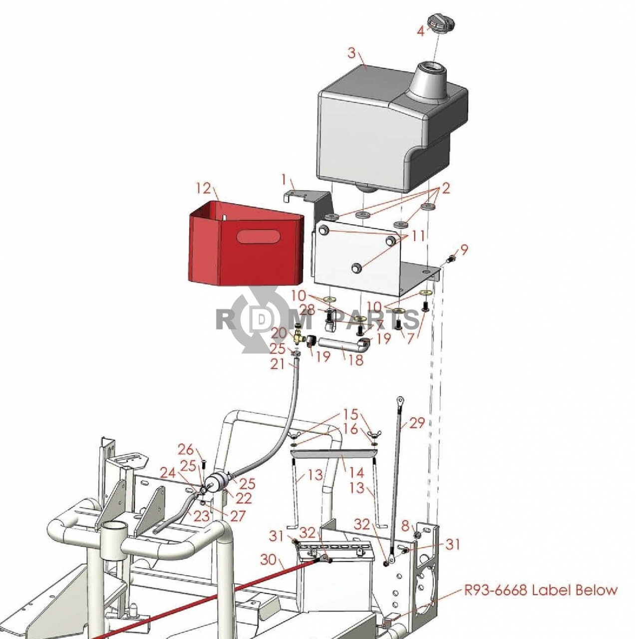 Replacement parts for Toro Sand Unit 3020 Feul Tank