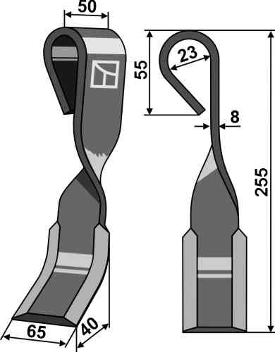 Krautschlägermesser geeignet für Baselier S23 - LK01039