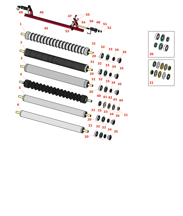 Toro Greensmaster 3120 Rollers