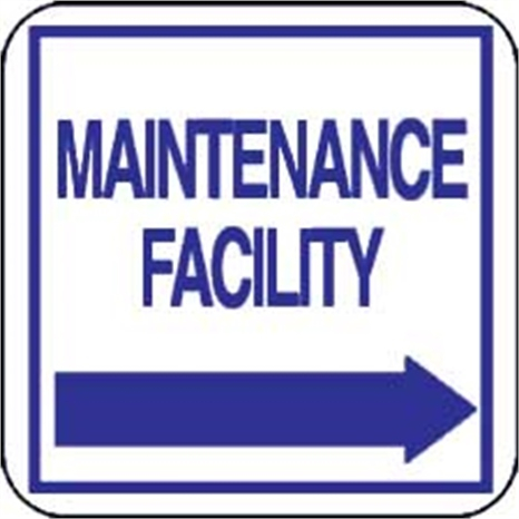 Sign - maintenance facility
