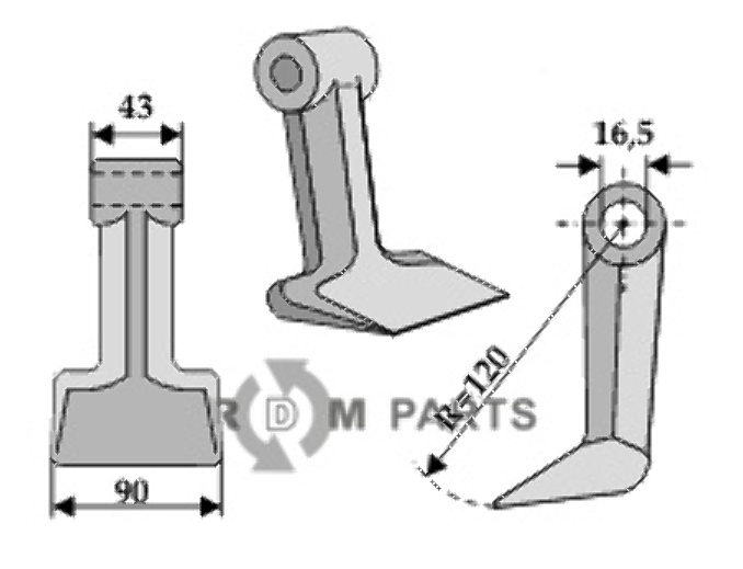 RDM Parts Pruning hammer fitting for Falc F450433