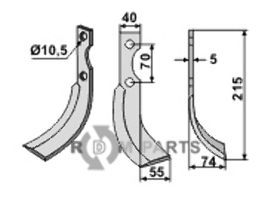 Fräsmesser, rechte Ausführung geeignet für Benassi BL90 - 644015