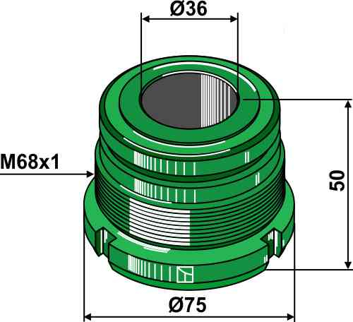 Screw cap for cylinder 63/36