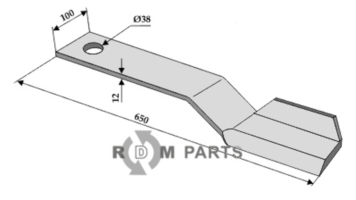 RDM Parts Kniv, venstre egnet til Mc Connel 7770701