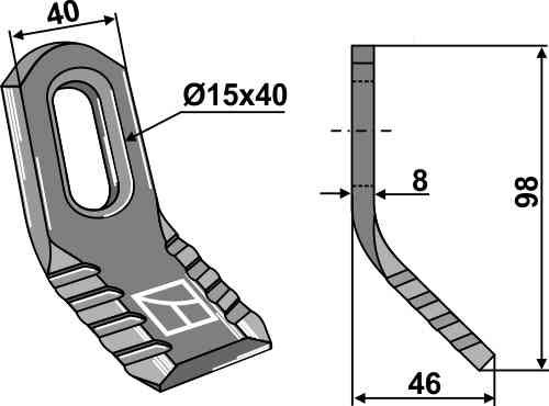 RDM Parts Y-klinge egnet til S.M.A. SM40RL