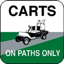 Sign - carts on paths