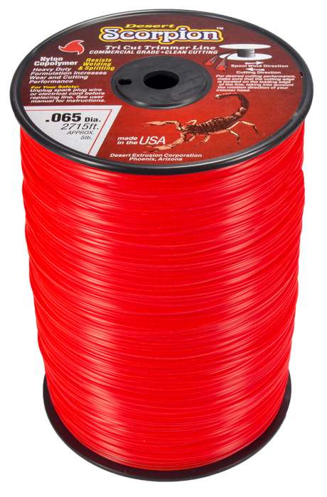 Trimmer line scorpion™ shaped red 5 lb .065" / 1.7mm