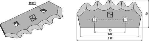 Food mixer knives fitting for Marmix 208.128/2