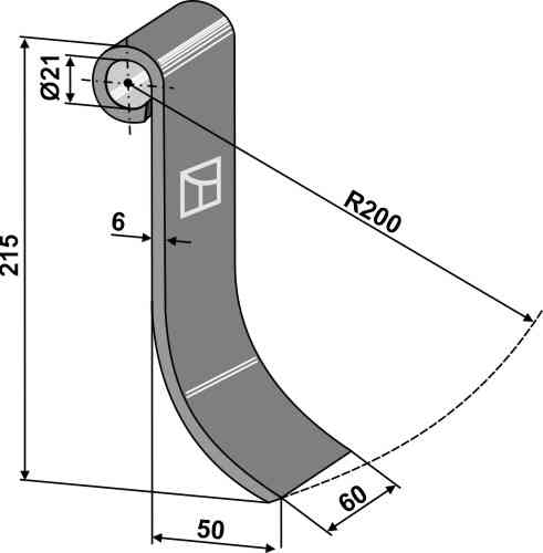 Flail fitting for Holmer 1110001829
