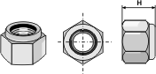 Self-locking hexagon nuts