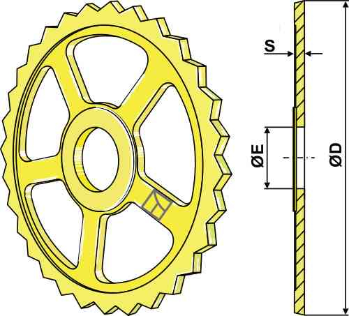 Sterrenringen - Ø485mm passend voor Väderstad 301012