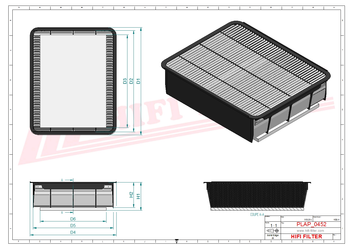Air filter passend voor fram ca 11918